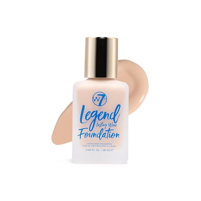 W7 Legend Foundation - Creamy Liquid Foundation for Poreless, Semi-Matte Medium Coverage - 28ml (Buff)-BrightBean Baby
