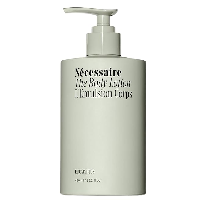 Nécessaire The Body Lotion with Pump. Eucalpytus. Multi-Peptide Firming Lotion to Moisturize, Firm, Strengthen. 2.5% Niacinamide, Vitamin C/E + Omega 6/9. 450ml / 15.2 fl oz-BrightBean Baby