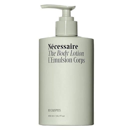 Nécessaire The Body Lotion with Pump. Eucalpytus. Multi-Peptide Firming Lotion to Moisturize, Firm, Strengthen. 2.5% Niacinamide, Vitamin C/E + Omega 6/9. 450ml / 15.2 fl oz-BrightBean Baby