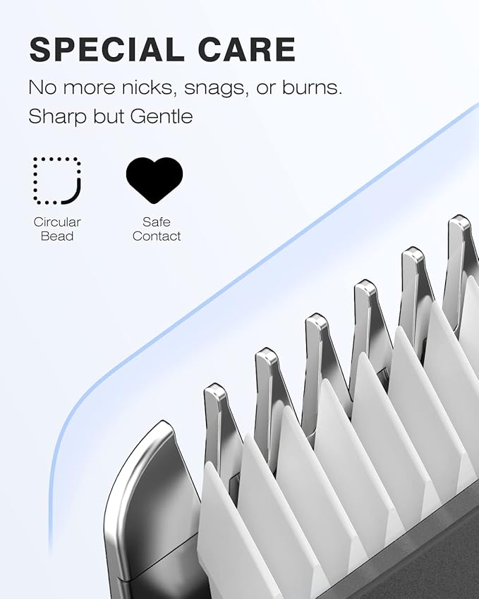 MANSPOT Electric Groin Hair Trimmer Hair Finishing Trimmers, Men's Shaving & Grooming Sets Kit with 4 Guards and Replaceable Ceramic Blade Heads,Waterproof Wet/Dry Trimmer,90 Minutes Shaving Tools-BrightBean Baby