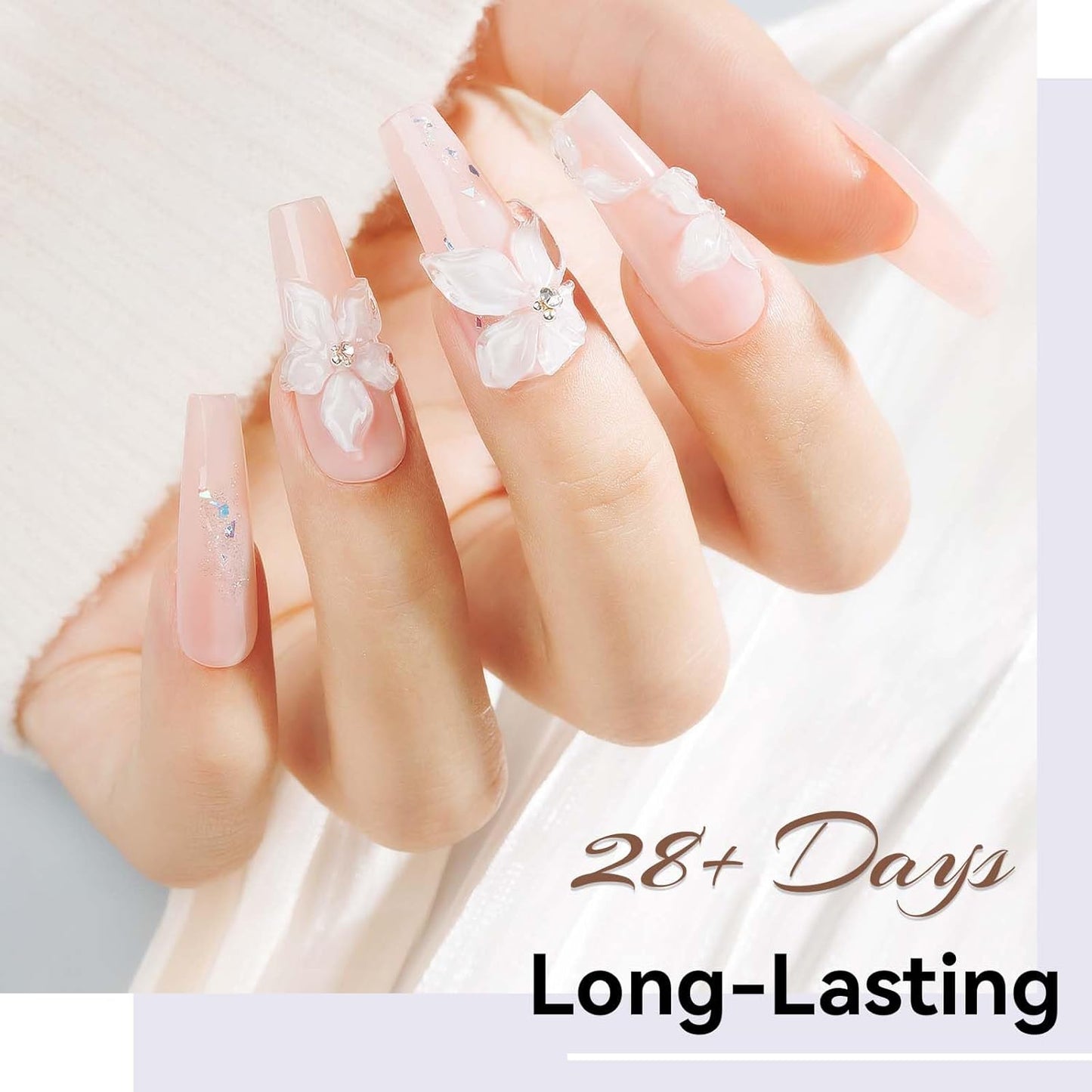 Solid Builder Gel For Nails, White 3D Nail Art Hard Gel For Nails 18g Non-Sticky Hand Molding Carving For Nail Sculpting Extension Salon DIY At Home-BrightBean Baby