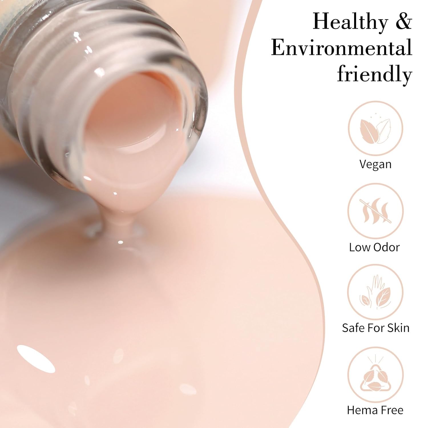 CANNI Nude Pink Gel Nail Polish – 0.3oz Sheer Skin Tone Color, Glossy Soak-Off UV/LED Nail Gel for Natural French Manicure, DIY & Salon Use-BrightBean Baby