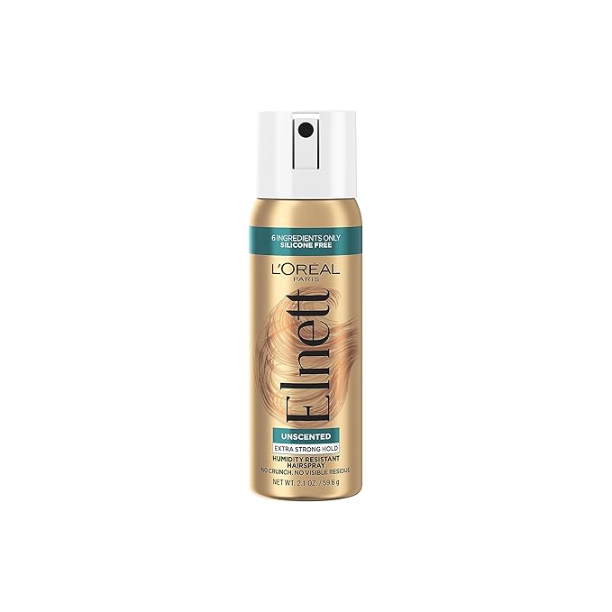 L'Oreal Paris Elnett Hair Care Elnett Satin Extra Strong Hold Hairspray - Unscented, Long Lasting + Humidity Resistant, Hair Styling Spray, 2.2 Oz-BrightBean Baby