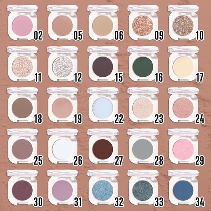 Light Brown Single Matte Eyeshadow Makeup, Neutral Powde Eye Shadow for Women, Rosy Brown Eyeshadow Palette Pigmented Waterproof, sombras para ojos, Lightweight Blendable, Girls Eyeshadows Gift-BrightBean Baby