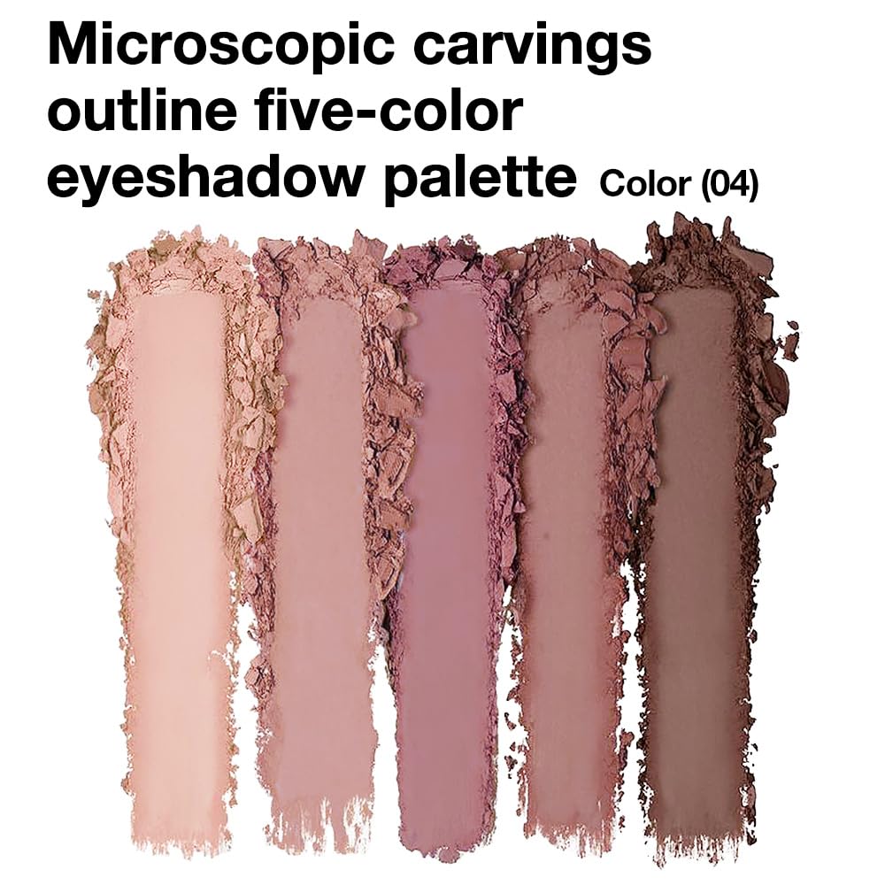 5 Color Eye Shadow Palette Makeup, Nude Coffee Pink Brown Dark Brown, Velvety Matte Finish, Highly Pigmented Make up Eyeshadow Palette, Long Lasting Waterproof, Neutral Daily Eye Makeup 04#-BrightBean Baby