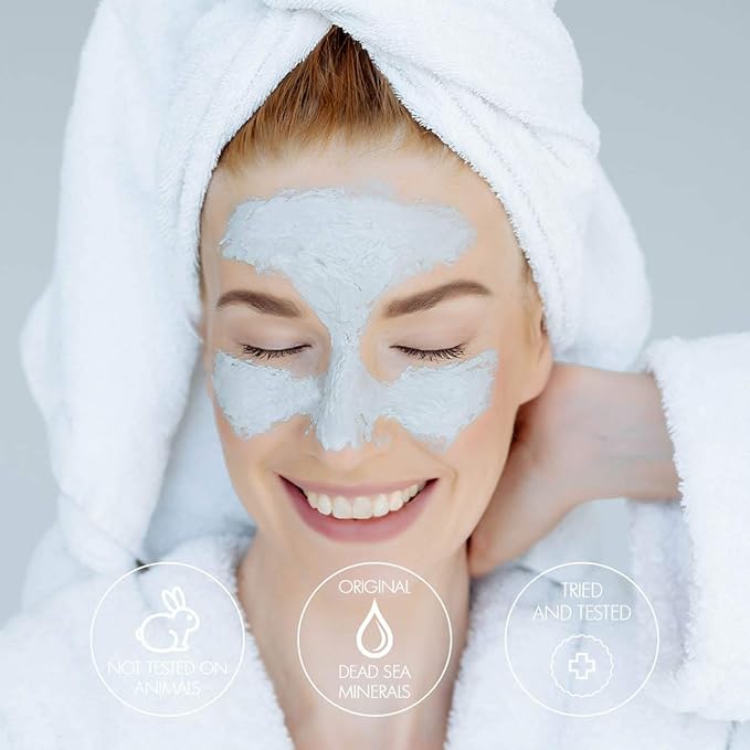 Premier Dead Sea mud mask, anti-aging skin care, pore refining mask, witch hazel, aloe vera gel, minerals, nutrients & antioxidants black face mask for body & facial mask skin care 4.4FL.oz-BrightBean Baby