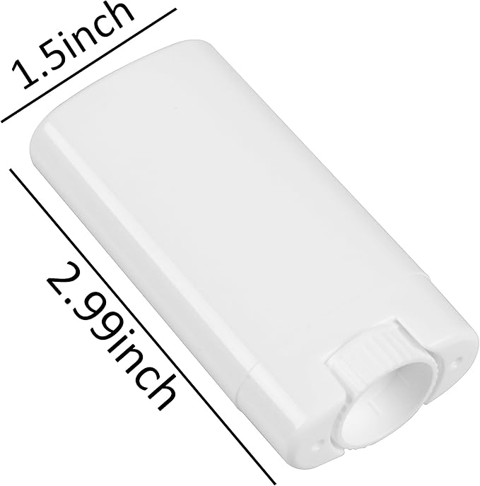 100PCS 15ML White Empty Oval Deodorant Lip Lipstick Balm Tubes Containers for DIY Homemade Crayon Chapstick Holder-BrightBean Baby