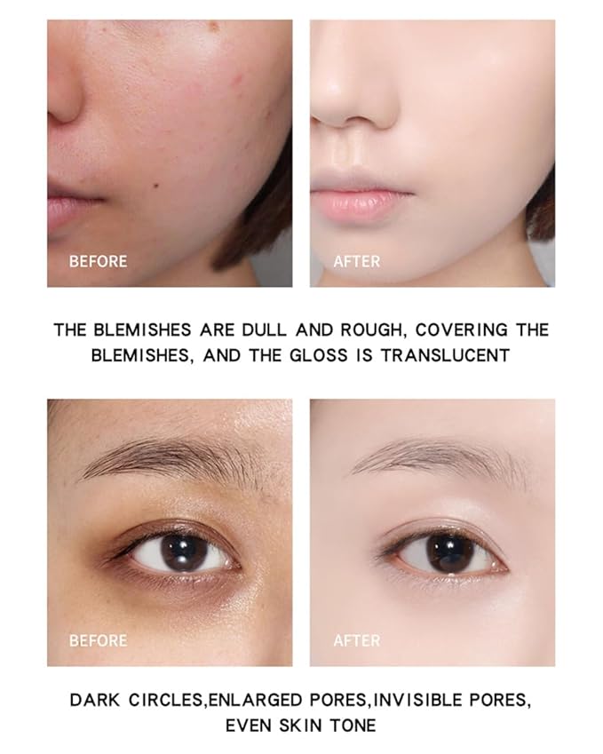 GL-Turelifes Mushroom Head Air Cushion CC Cream Foundation Water Feeling Flawless BB Cream Moisturizing Oil Control,lightweight & Smoothing Natural Face Concealer (H-01 Ivory, 0.53 Oz)-BrightBean Baby