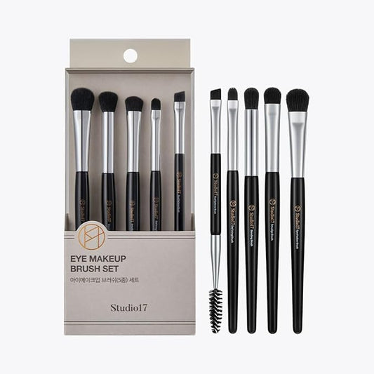 Eye Makeup Brush Set 5 Pcs | Small & Portable Eye Shadow Brushes | Korean Eye Makeup Brushes | Premium Synthetic Bristles for Professionals-BrightBean Baby
