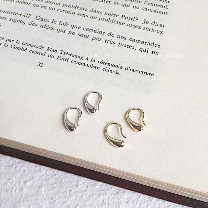 Vintage Water Drop Earrings Gold Teardrop Earrings Tiny Droplet Earrings Minimalist Everyday Earrings Jewelry for Women and Girls-BrightBean Baby