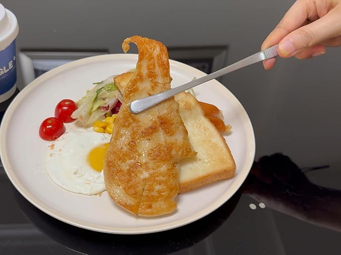 JETKONG 2 Pieces Long Food Tweezers Kitchen Tweezer Tong Chopsticks Tongs Stainless Steel Kitchen Cooking Forceps