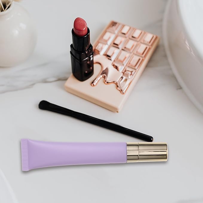 Empty Eye Cream Squeeze Tubes: 20ml Refillable Essential Oil Roller Sample Travel Container Cosmetics Roll on Bottle Dispenser for Lip Balm Gloss-BrightBean Baby