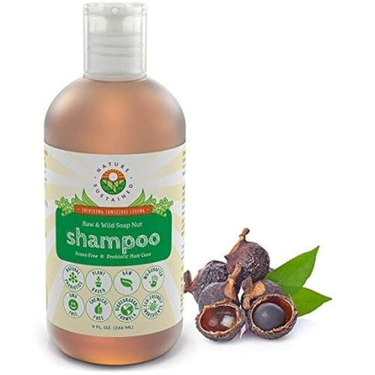 Natural Shampoo - Organic, Raw & Wildcrafted with Probiotics, Hypoallergenic Natural & Sulfate Free Shampoo for Sensitive Scalp, Dry Hair, Dandruff, Eczema & Psoriasis, 9oz, Original-BrightBean Baby