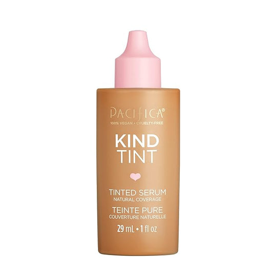Pacifica Beauty Kind Tint Tinted Serum, Skincare, Vegan Collagen, Hyaluronic Acid, Vitamin C, Niacinamide, Caffeine, Hydrating, Lightweight Foundation, Natural Dewy Skin, Shade 11, 1 fl oz (1 Count)-BrightBean Baby