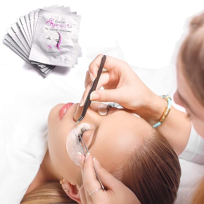 Eye Gel Pads 100 Pair Under Eye Pads Eyelash Extension Pads DIY Eye Lip Patch Pad Sticker Tapes False Eyelash Lash Extension Makeup Eye Gel Patches Lash Extension Beauty Tool Lip Powder Holder-BrightBean Baby