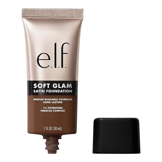 e.l.f. Soft Glam Foundation, Medium Coverage, Long-Lasting & Buildable Foundation For A Smooth, Satin Finish, Vegan & Cruelty-Free, 62 Rich Warm-BrightBean Baby