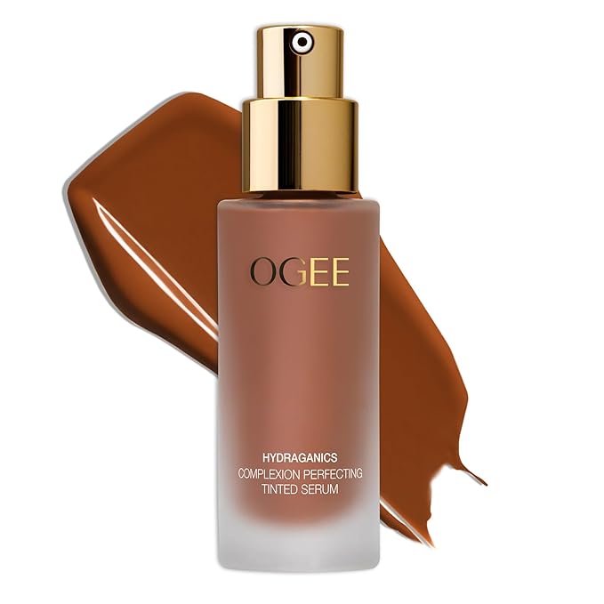 Ogee Complexion Perfecting Liquid Foundation - Lightweight Tinted Moisturizer For Face (Sequoia 13.0C - Deep Auburn, Copper Undertone) - with Vitamin C & Jojoba Oil - Certified Organic & Made in USA-BrightBean Baby