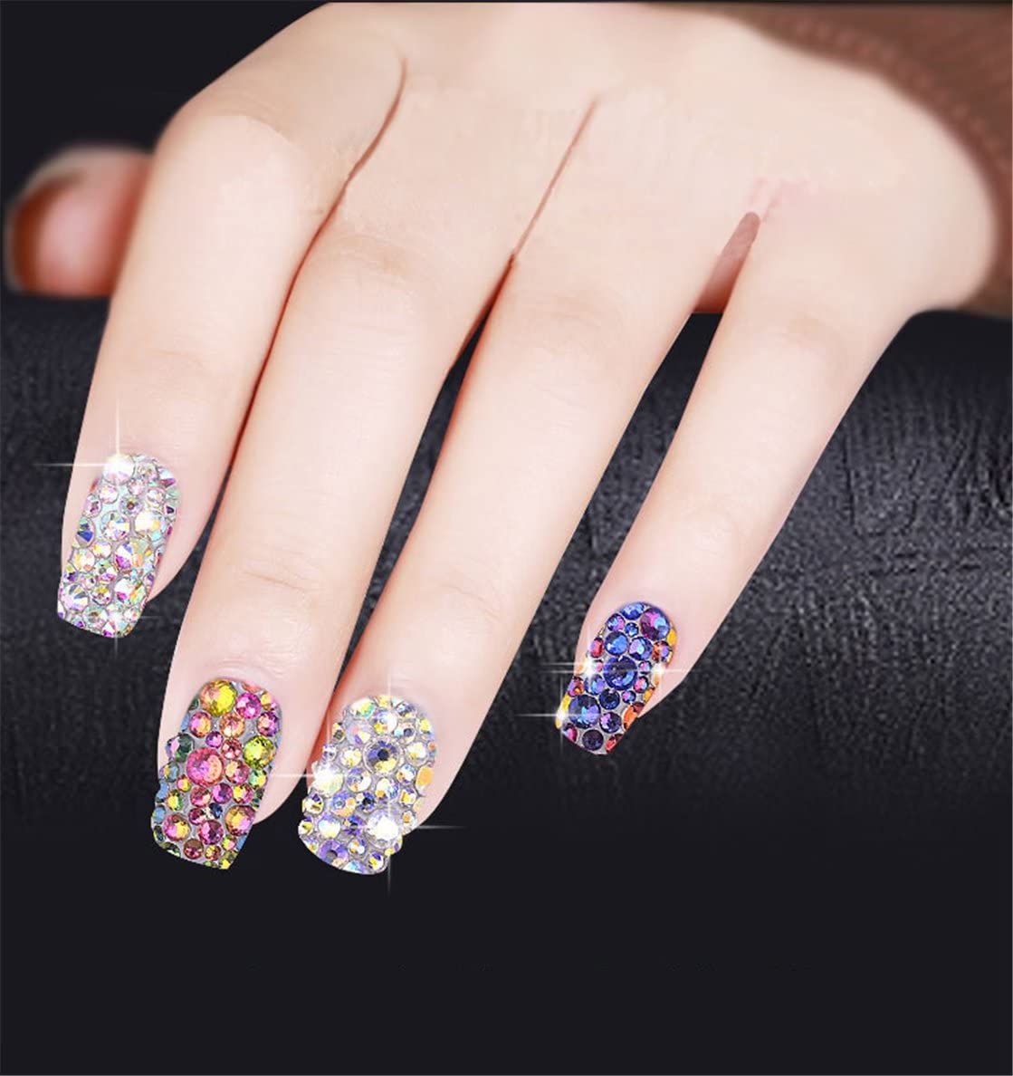 1500 Pieces SS16 4mm Flatback Rhinestones Clear Glass Round Gems Crystals for Nail Art DIY Crafts Clothes Shoes Bags （Dark Purple）-BrightBean Baby