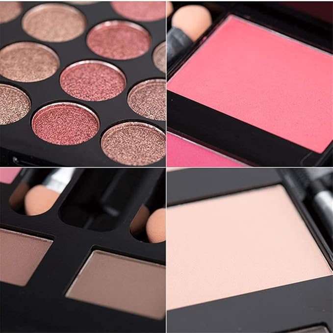 194 Colors Eyeshadow Makeup Palette, Makeup Palette Set with Eyeshadow Blusher Eyebrow Powder Mirror Applicators, All in One Makeup Eye Shadows Cosmetics Gift Kit-BrightBean Baby