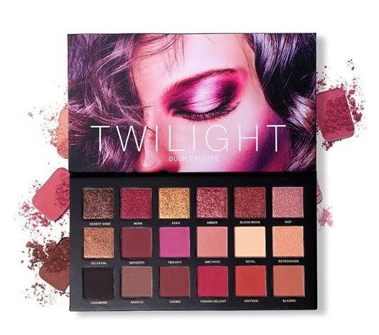 UCANBE Professional 18 Colors Eyeshadow Makeup Palette, High Pigmented 10 Matte + 7 Shimmer + 1 Metallic Glitter, Velvety Creamy Blendable Long Lasting Eye Shadow Pallets Makeup Set Kit-BrightBean Baby