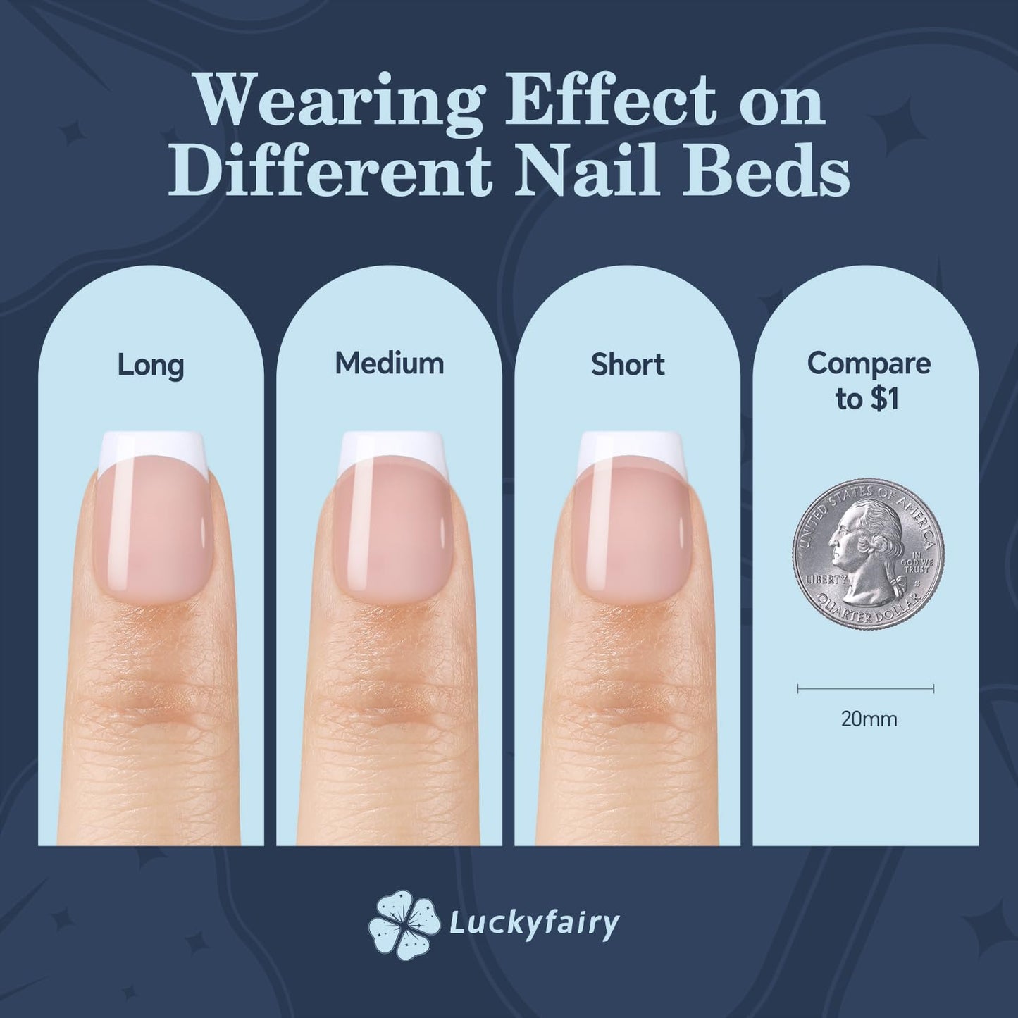 Luckyfariy Extra Short Coffin Nail Tips, 240Pcs Pre-shaped Half Matted Full Cover Ballerina Fake Nails Press on Extension, Soft Gel Clear Tips Home DIY Mani 12 Sizes-BrightBean Baby