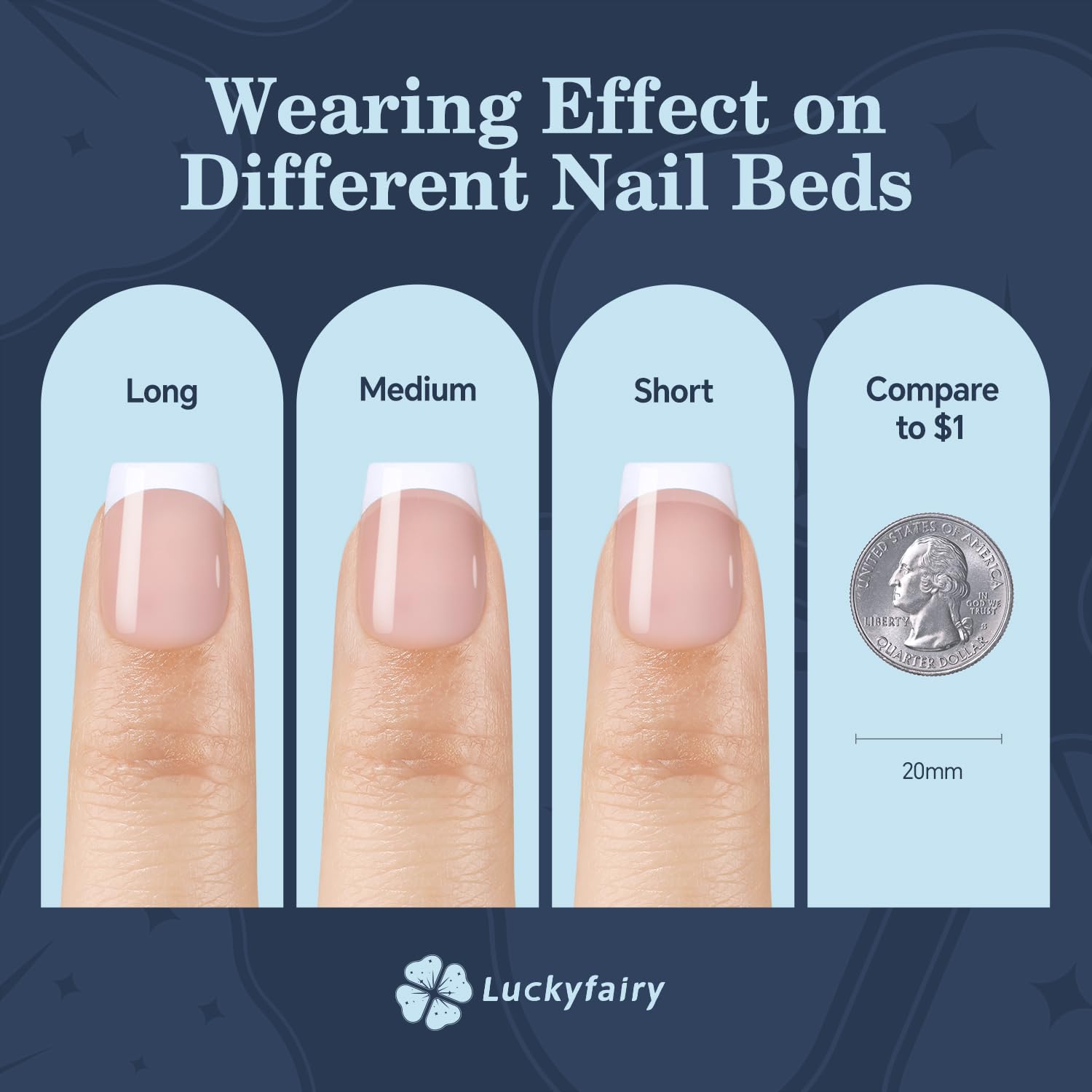 Luckyfariy Extra Short Coffin Nail Tips, 240Pcs Pre-shaped Half Matted Full Cover Ballerina Fake Nails Press on Extension, Soft Gel Clear Tips Home DIY Mani 12 Sizes-BrightBean Baby