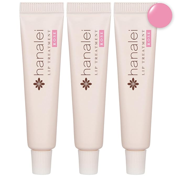 Hanalei Hydrating Lip Treatment Balm – Cruelty-Free, Paraben-Free Moisturizer for Severely Dry, Chapped Lips – Kukui Oil, Shea Butter & Grapeseed Oil –Rose Tint, Travel-Size 3-Pack (5g X 3)-BrightBean Baby