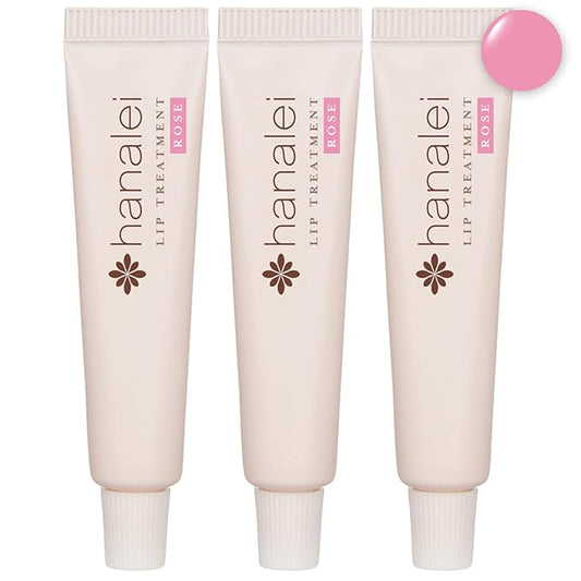 Hanalei Hydrating Lip Treatment Balm – Cruelty-Free, Paraben-Free Moisturizer for Severely Dry, Chapped Lips – Kukui Oil, Shea Butter & Grapeseed Oil –Rose Tint, Travel-Size 3-Pack (5g X 3)-BrightBean Baby