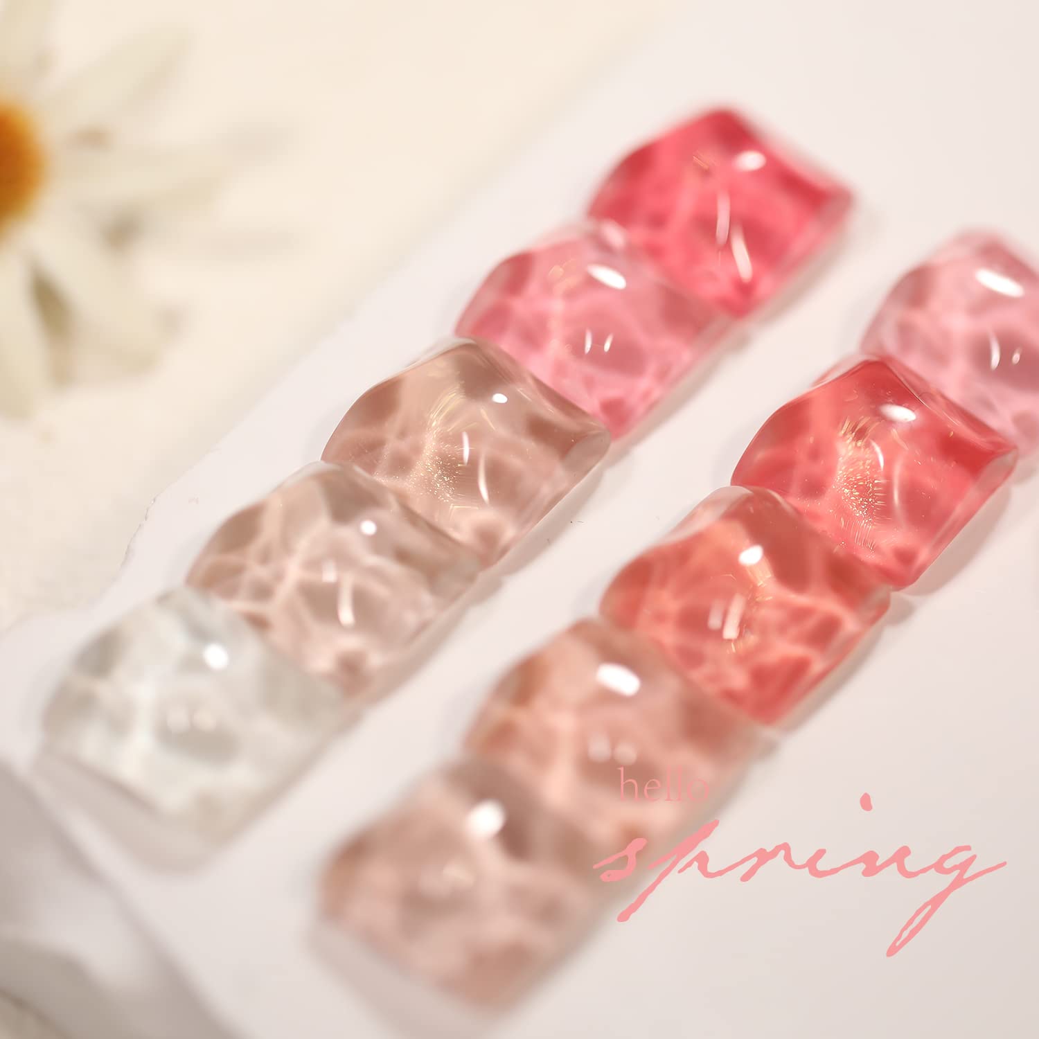 Jelly Shimmer Gel Nail Polish Set, 10 Colors Translucent Natural Milky White Pink Nail Polish Gel, UV/LED Soak Off Gel Nail Kit DIY Nail Art Salon Manicure Gifts for Women Girls.-BrightBean Baby