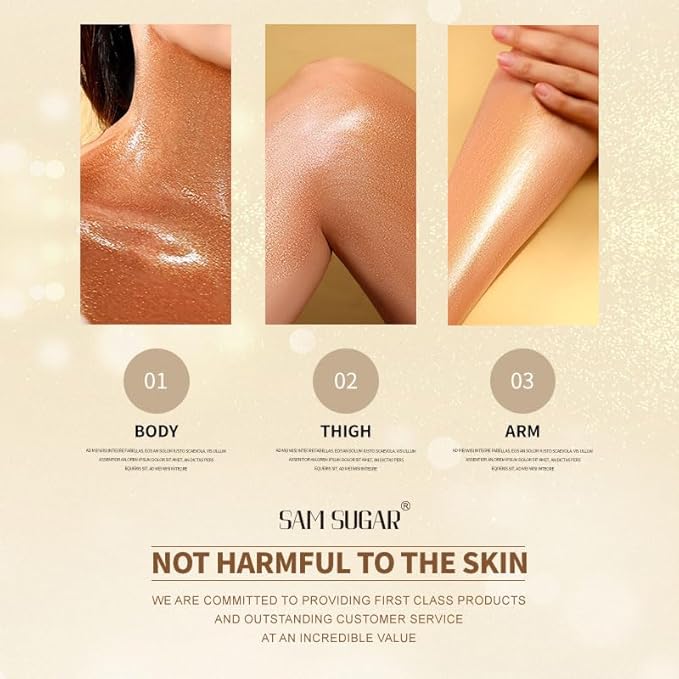 Shimmer Body Oil, Long Lasting Moisturizing Body Glow Glitter for Women Face Luminizer Highlighter Makeup 100ml Shimmer Oil for Glowing Skin Lotion (Gold)-BrightBean Baby