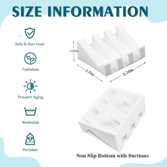 Self Draining Soap Dish,Silicone Suction Cup Soap Holder, Bathroom Soap Dish for Bar Soap,Can Extend Soap Life,Bathroom, Bath Tub, Kitchen Sink (1, White)