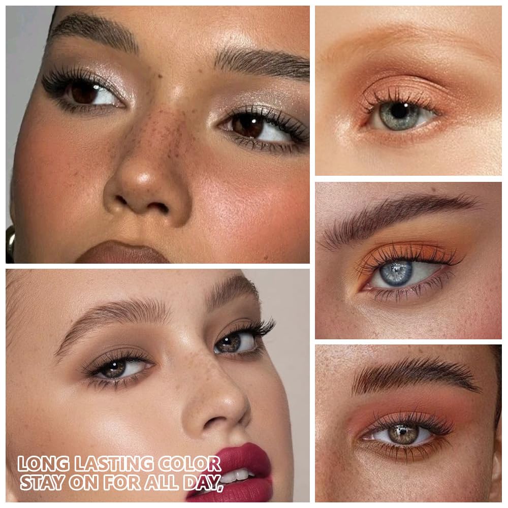 Nude Brown Maroon Bronze Eyeshadow Palette,Natural Neutral Soft Small Cream Eyeshadow Palette,Eye Shadow Palette Long Lasting Naturing-Looking Make Up Pallets for Women,Vegan-BrightBean Baby