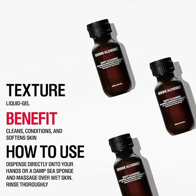 Grown Alchemist Body Cleanser (500ml) + Bonus Travel Size Body Cleanser (50ml) + Body Cream (30ml) Kit-BrightBean Baby