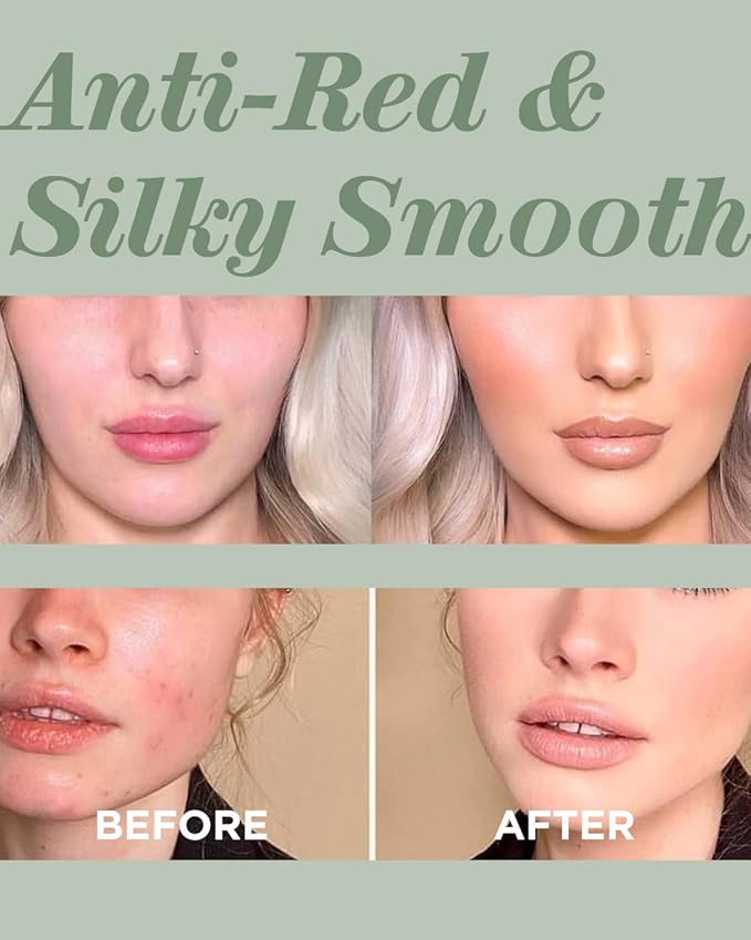 TOUCH IN SOL Redness Correcting Base Primer 1.01 fl.oz. - Pore Minimizing Green Toned Makeup Base - Tone Neutralizing before Foundation - Minimize Rosacea, Redness - No Pore Blem Primer Base-BrightBean Baby