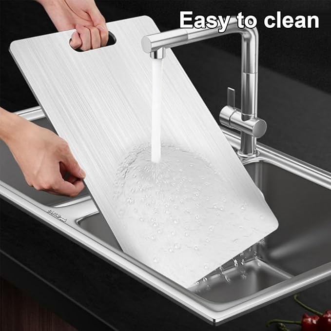 Katuchef Titanium Cutting Board,2026 New 100% Pure Titanium Cutting Boards for Kitchen,Non toxic Doubld-Side Durable Chopping Boards, Easy to Clean and Store(1PC-M:13.38 * 9.05)