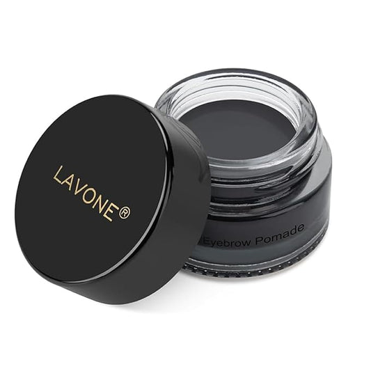 Eyebrow Pomade - Waterproof Brow Pomade for Long-lasting Results,Smudge Proof and Sweat Resistant Formula,Natural Eyebrow Makeup for All Skin Types and Tones - Black-BrightBean Baby