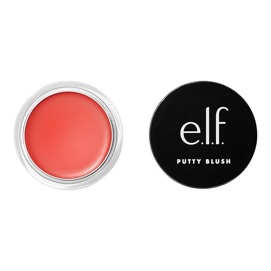 e.l.f. Putty Blush, Creamy & High-Pigment Formula For A Natural Glow, Delivers A Semi-Matte & Powder Finish, Vegan & Cruelty-Free, Fiji