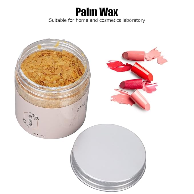 100g Palm Wax Pellets, Carnauba Wax for Lip Balm, Cosmetics DIY Carnauba Wax Material Accessory Lip Balm Making Supplies for Lipstick Lip Balm Making Increase the Melting Point of Lipstick-BrightBean Baby