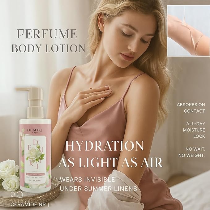 Body Lotion Moisturizer Skin Care with Niacinamide - Japanese Body Lotion for Women, Beauty & Personal Care, Body Cream for Dry Skin, Perfume Moisturizer, Summer Essentials Skincare 8.45fl.oz-BrightBean Baby