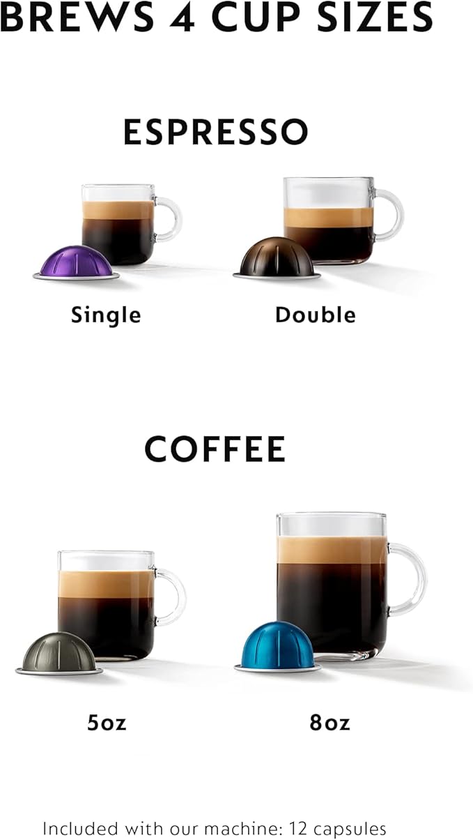 Breville Nespresso VertuoPlus Coffee and Espresso Machine by Breville,Grey
