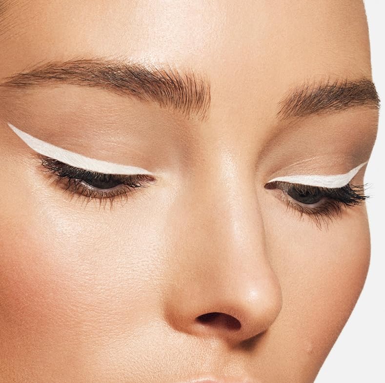 MAKE Beauty Liquid Line Waterproof Liquid Eyeliner Pen. Smudge-Proof Felt Tip for Precise Application of Lines, Wings, and Graphics. Long Lasting Eye Liner - Shade, Optical. White Eyeliner-BrightBean Baby