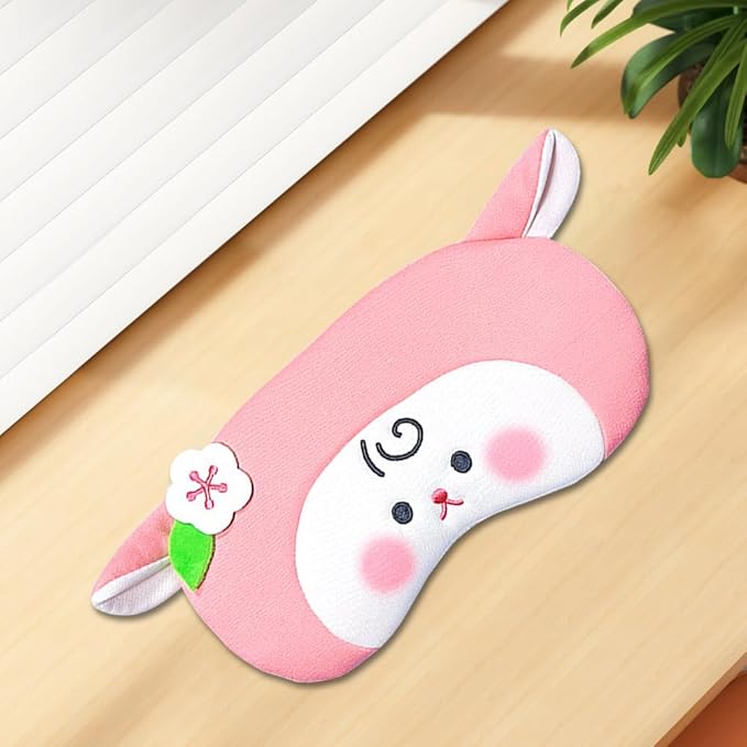 PERFECTSIGHT Sheep Sleep Eye Masks, Cute Plush Sleep Eye Cover Lightweight Adjustable Eyeshade Faux Fur Mask Cover for Women Men Sleep Travel Nap (Pink Sheep)-BrightBean Baby