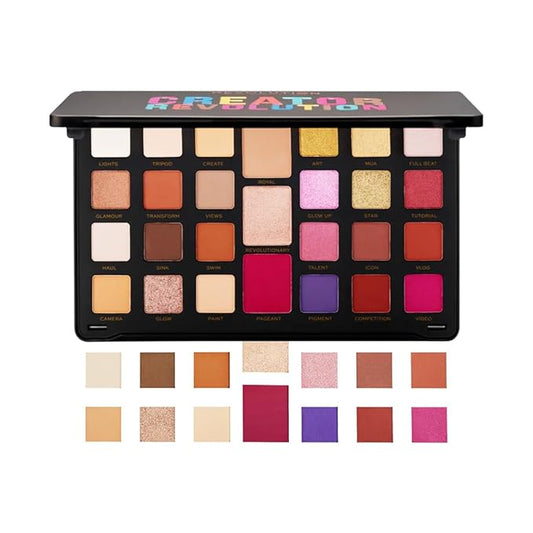 Makeup Revolution, Creator Limitless, Eyeshadow Palette, Nude Reign, 30.9g-BrightBean Baby