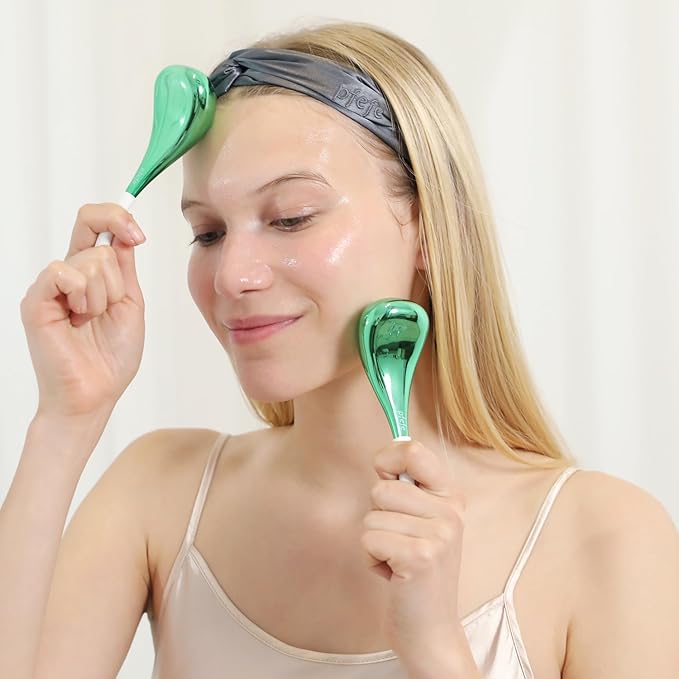 Cryo Sticks for Face, Ice Globes Cryo Globes for Facials, Esthetician Supplies Gifts, Unbreakable Stainless Steel Ice Roller Cooling Spa Balls with Storage Case-BrightBean Baby