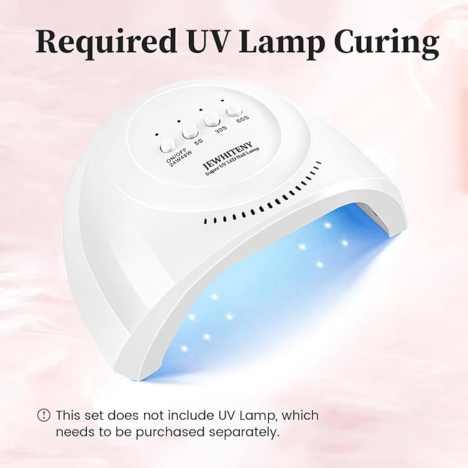 JEWHITENY Poly Extension Gel Nail Set Clear Pink Poly Nail Gel With Slip Solution Base Coat Top Coat French Manicure Need U V Lamp Curing for Finger Art and Home DIY-BrightBean Baby