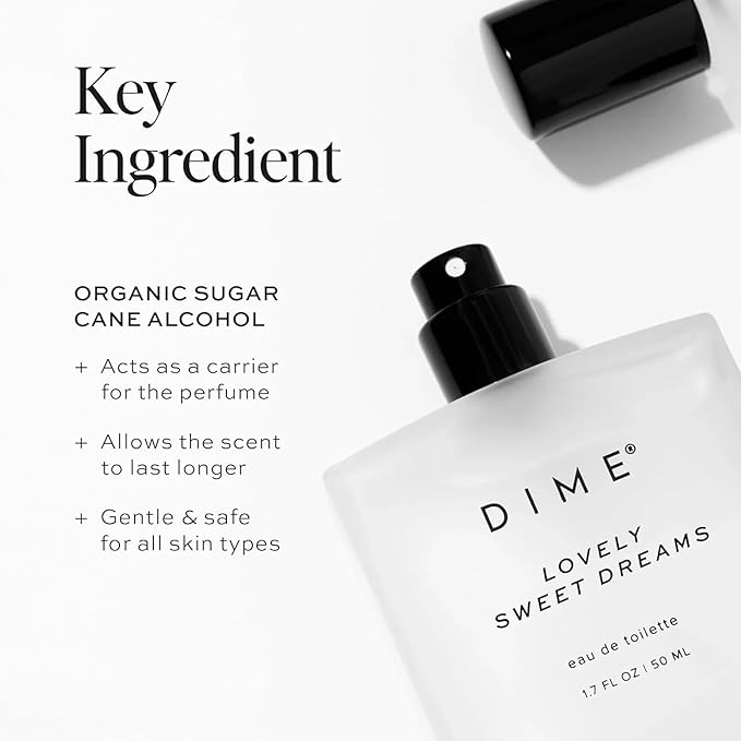 Dime Beauty Perfume Lovely Sweet Dreams, 1.7 oz / 50 ml - Warm Vanilla and Floral Scent, Hypoallergenic, Clean Perfume, Eau de Toilette For Women (Packaging May Vary)-BrightBean Baby