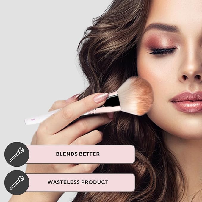 Professional Makeup Brush 11 Piece Set, Premium Synthetic Vegan Brushes Kit for Blending Powder, Foundation, Concealer, Blush & Eye Shadow, Cruelty-Free-BrightBean Baby