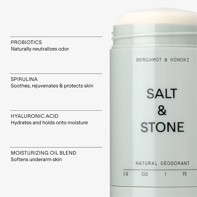 Salt & Stone Body Mist + Natural Deodorant Bundle | Bergamot & Hinoki-BrightBean Baby