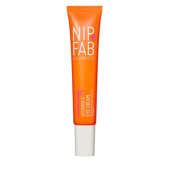 Nip+Fab Vitamin C Fix Eye Cream 10% 0.5 fl oz | with Peptides, Caffeine and Niacinamide for Smoother, Brighter Under Eye Skin | 3 Forms of Vitamin C-BrightBean Baby