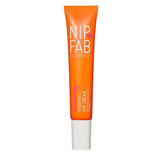 Nip+Fab Vitamin C Fix Eye Cream 10% 0.5 fl oz | with Peptides, Caffeine and Niacinamide for Smoother, Brighter Under Eye Skin | 3 Forms of Vitamin C-BrightBean Baby